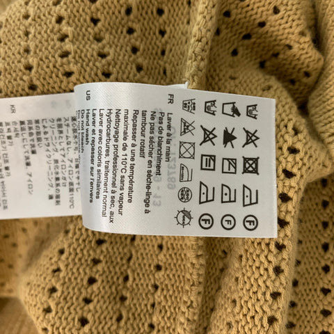 SANDRO PARIS Size M Beige Knit Cotton Crew-Neck Pullover