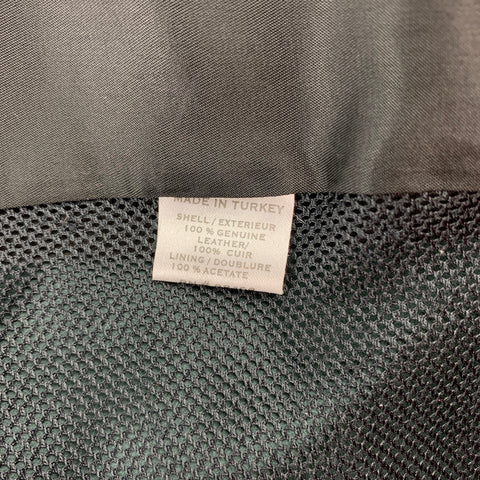 THEORY Size XXL Black Leather Zip Up Jacket