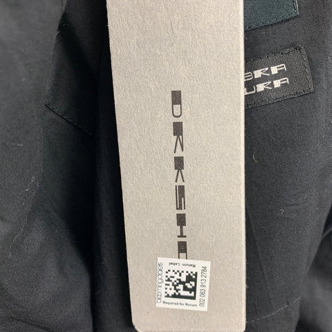 DRKSHDW by RICK OWENS Size L Black Cream Cotton Hooded Coat