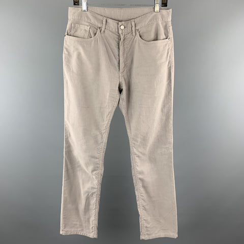 RALPH LAUREN Size 29 Gray Cotton 32 Zip Five Pockets Casual Pants