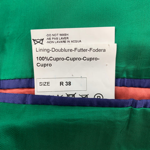 PAUL SMITH Soho Fit Size 38 Regular Forest Green & Teal Wool / Mohair Peak Lapel Sport Coat