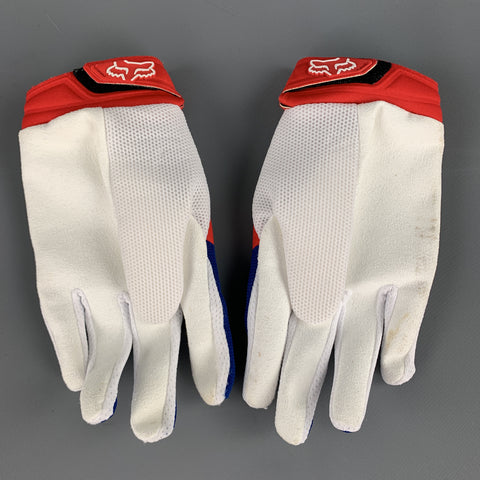 ALEXANDER WANG Size M Blue & Red Polyamide Blend Gloves