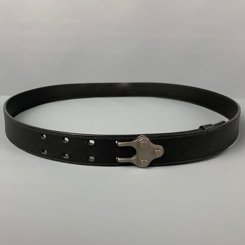 LOUIS VUITTON Size 40 Black Leather Belt