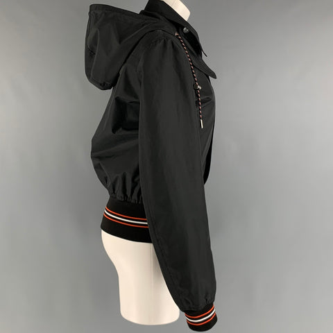 DIOR Size 34 Black Polyester Zip Up Jacket