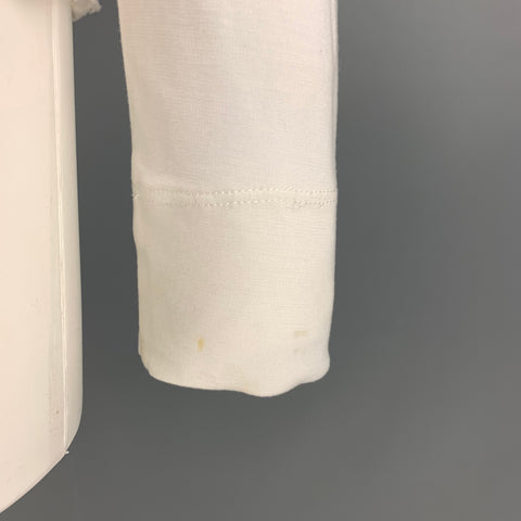 HELMUT LANG Taille S Haut décontracté en Tencel blanc dos ouvert
