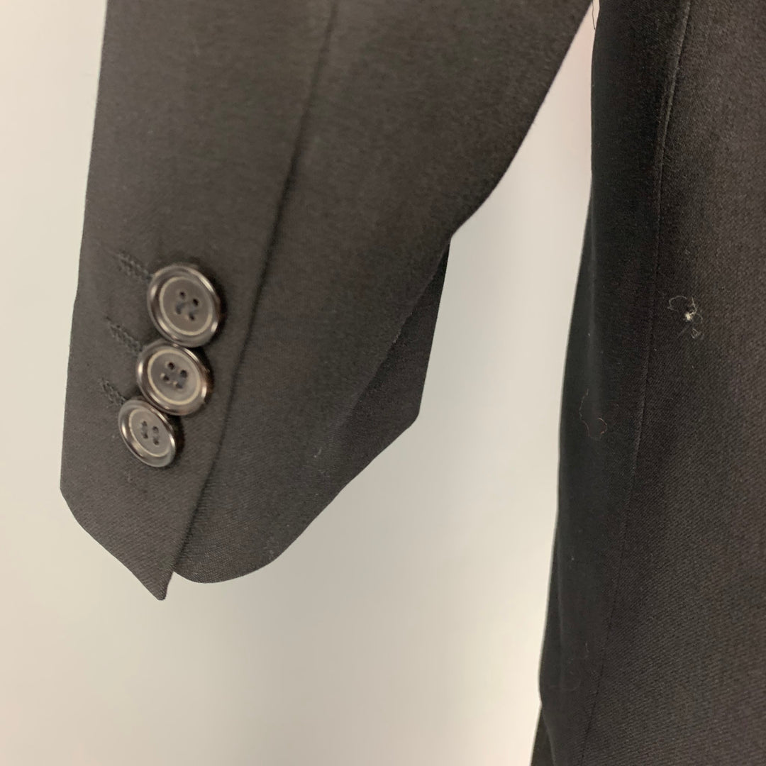 BOSS by HUGO BOSS Size 38 Short Black Virgin Wool Single breasted 34 29 Suit