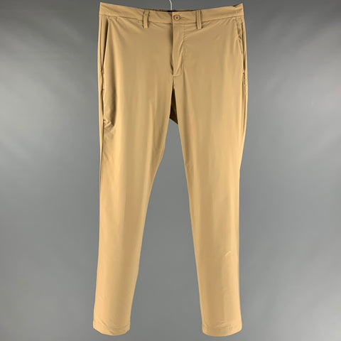 POLO by RALPH LAUREN Size 33 Beige Polyester Flat Front Casual Pants