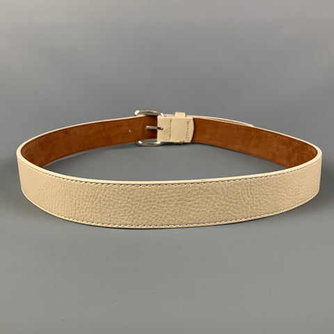 COLE HAAN Size 28 Cream Leather Belt