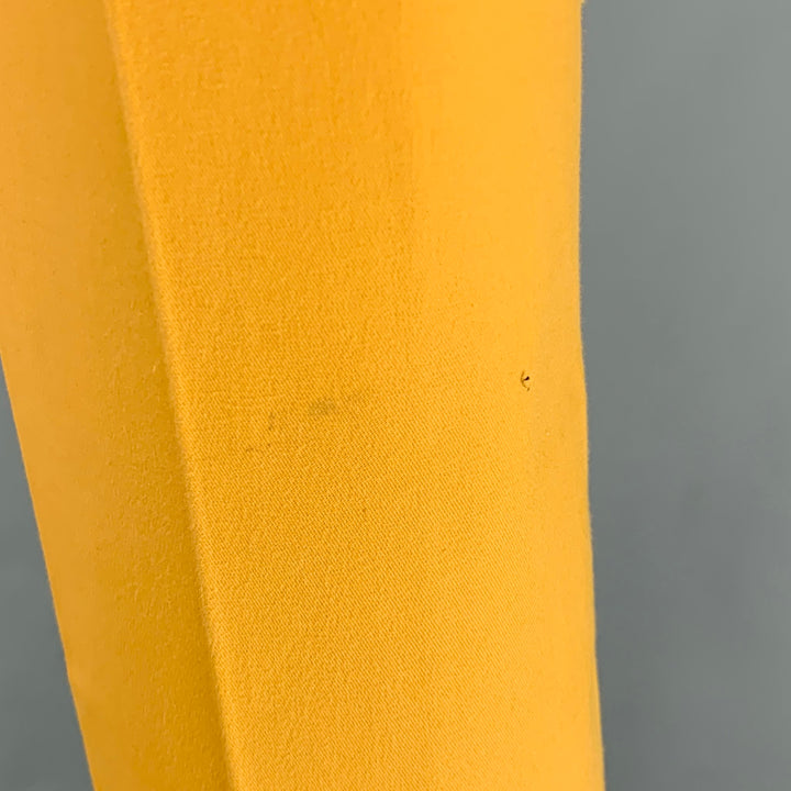 AKRIS Size 8 Yellow Cotton Elastane Side Zipper Dress Pants