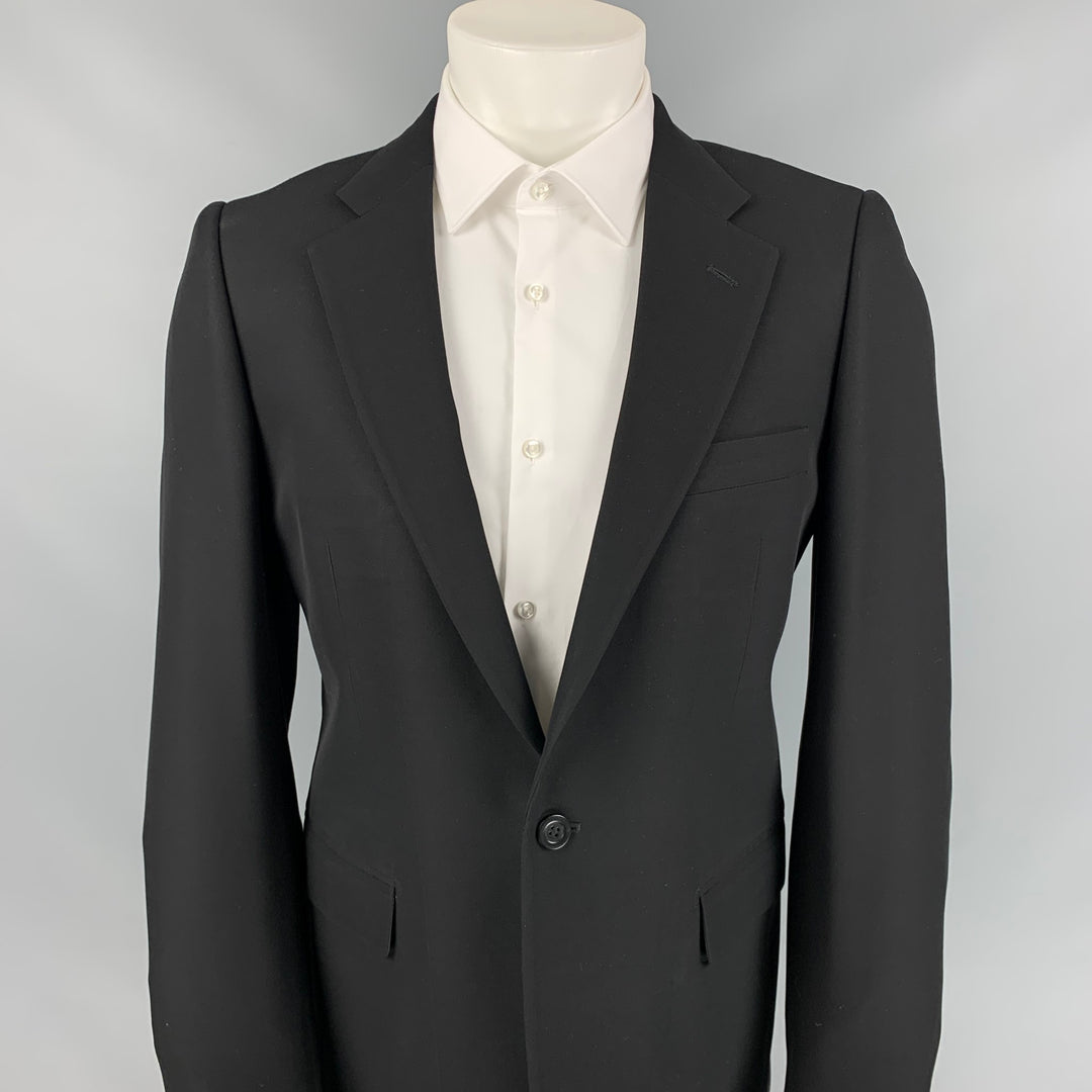 RICK OWENS X OLMAR and MIRTA Size L Black Wool / Silk Single Button Sport Coat
