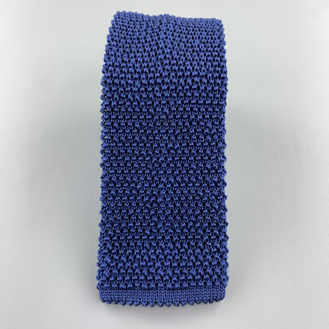 CHARVET Navy Blue Silk Textured Knit Tie