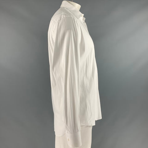 PRADA Taille L Chemise à manches longues en coton blanc