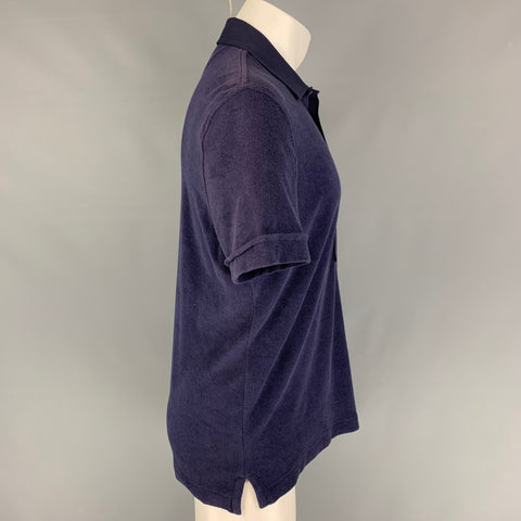 TOM FORD Size M Purple Cotton Long Placket Polo