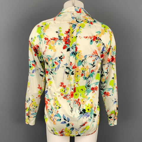 BARENA Taille XS Chemise à manches longues en coton imprimé multicolore