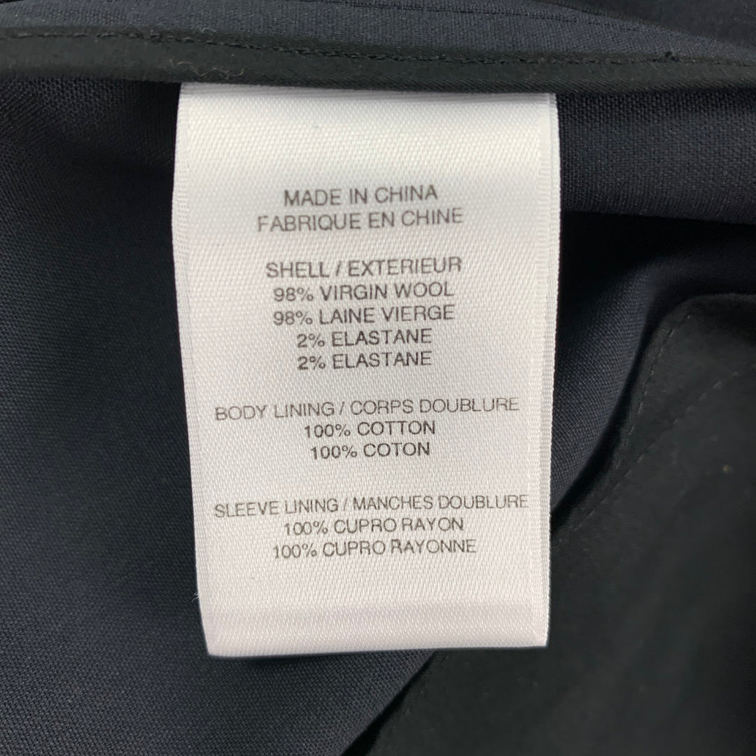 HELMUT LANG Size 2 Black Virgin Wool Peak Lapel Jacket