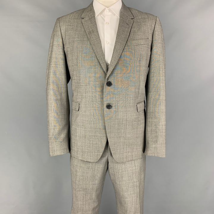 PAUL SMITH The Kensington Size 46 Regular Grey Heather Wool Notch Lapel Suit