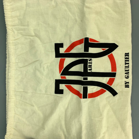 JEAN PAUL GAULTIER Sac à bandoulière en cuir marron gaufré avec piercing de taureau