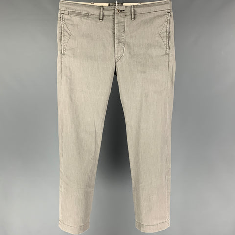 RRL by RALPH LAUREN Size 36 Grey Cotton Button Fly Casual Pants