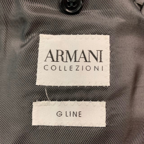 ARMANI COLLEZIONI Size 42 Black Wool Notch Lapel Sport Coat