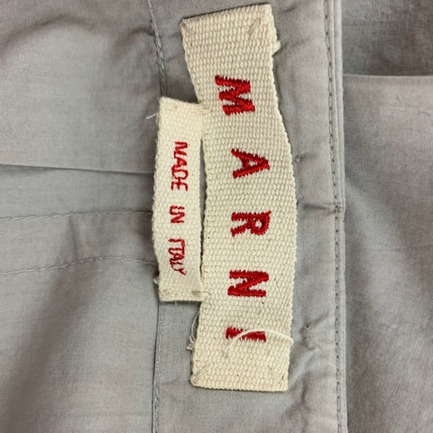 MARNI Size 4 Light Gray Cotton Plaid Skirt