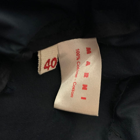 MARNI Size 4 Navy Cotton Pleated Joyce Skirt