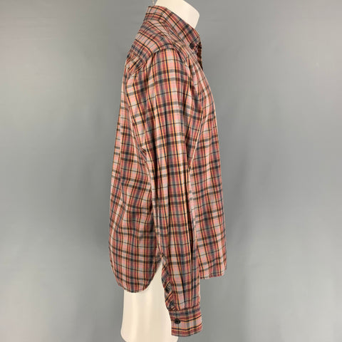 BILLY REID Size M Brown Plaid Button Down Long Sleeve Shirt