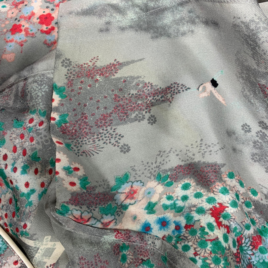 MARC JACOBS Size S Multi-Color Print Silk Camp Short Sleeve Shirt
