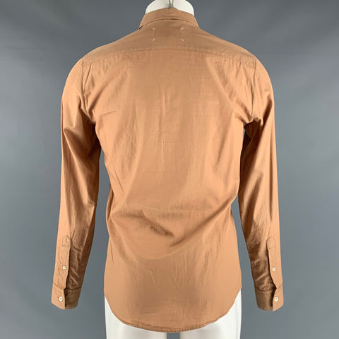 MAISON MARTIN MARGIELA Size S Orange Cotton Slim Fit Long Sleeve Shirt