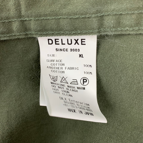 DELUXE Size XL Olive Cotton Military Jacket