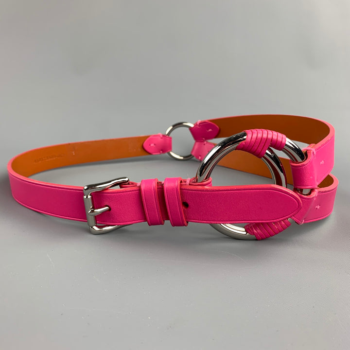 RALPH LAUREN Waist Size M Pink Leather Belt