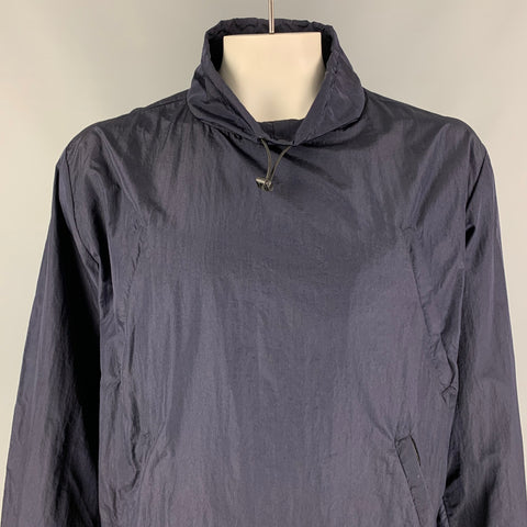 MKI MIYUKI ZOKU Size L Navy Nylon Drawstring Pop-Over Jacket