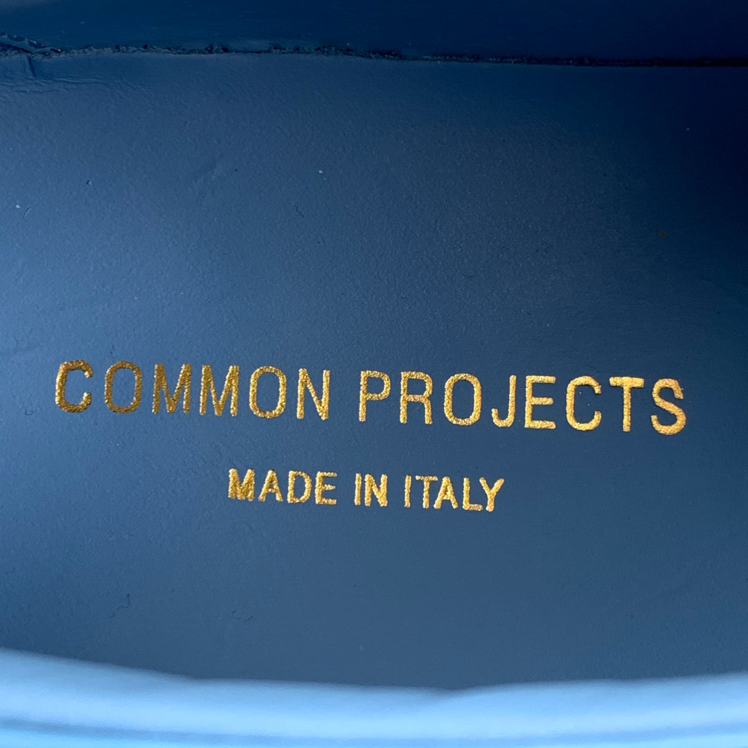 COMMON PROJECTS Size 10 Light Blue Leather Sneakers