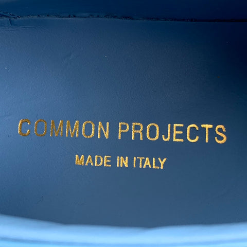 COMMON PROJECTS Size 10 Light Blue Leather Sneakers