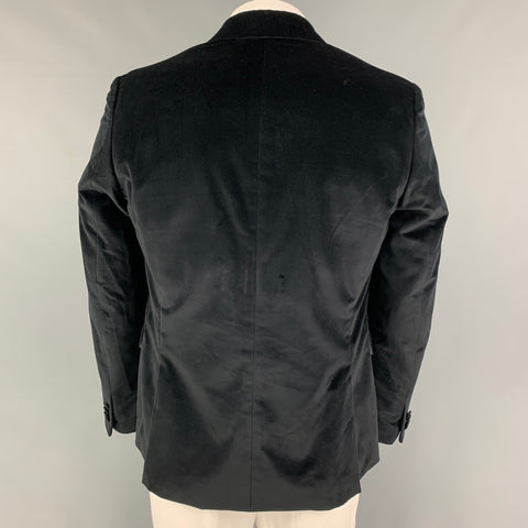 PAUL SMITH Taille 42 Manteau de sport smoking en velours de coton noir