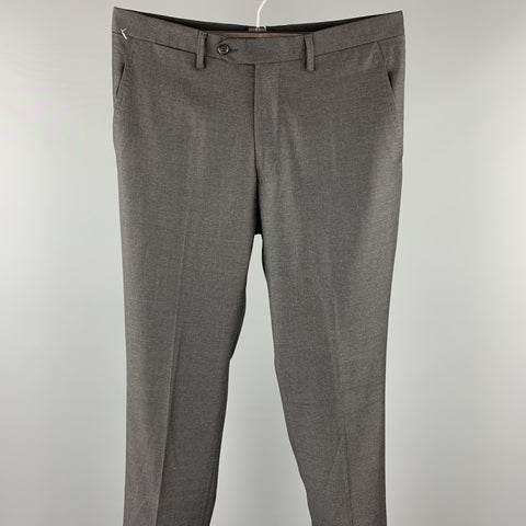 SARTORIA PARTENOPEA Size 32 Charcoal Wool Zip Fly Dress Pants
