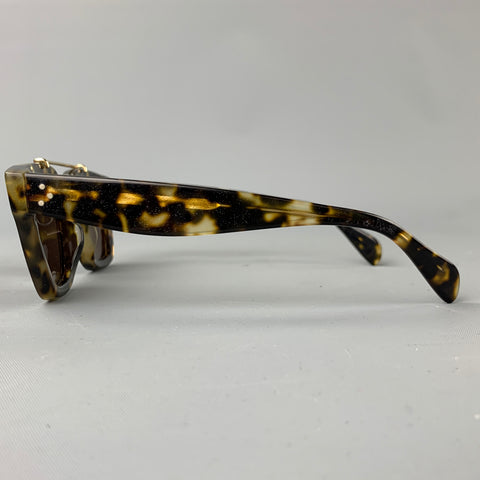 Lunettes de soleil carrées en acétate marron CELINE