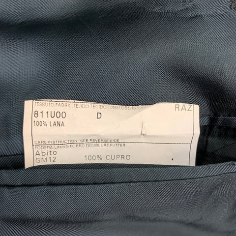 GUCCI Size 42 Regular Black Wool Notch Lapel Suit
