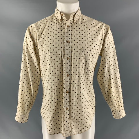TED LAPIDUS Taille 18 Chemise boutonnée à carrés noirs beiges