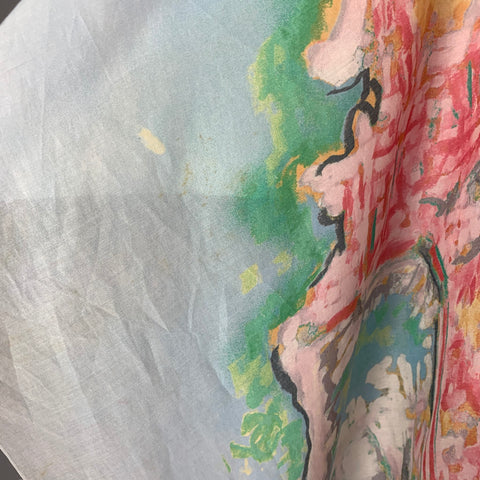 CHANEL Cruise 2011 One Size Multi-Color Cotton Silk Abstract Caftan Long Dress