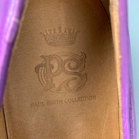 PAUL SMITH Size 9 Purple Antique Leather Tassels Loafers
