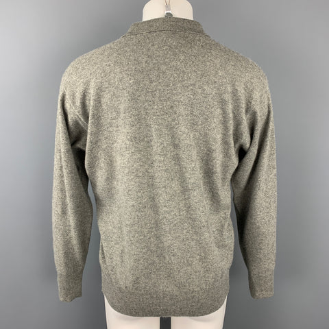 POLO by RALPH LAUREN Size L Grey Heather Knit Cashmere Long Sleeve Pullover