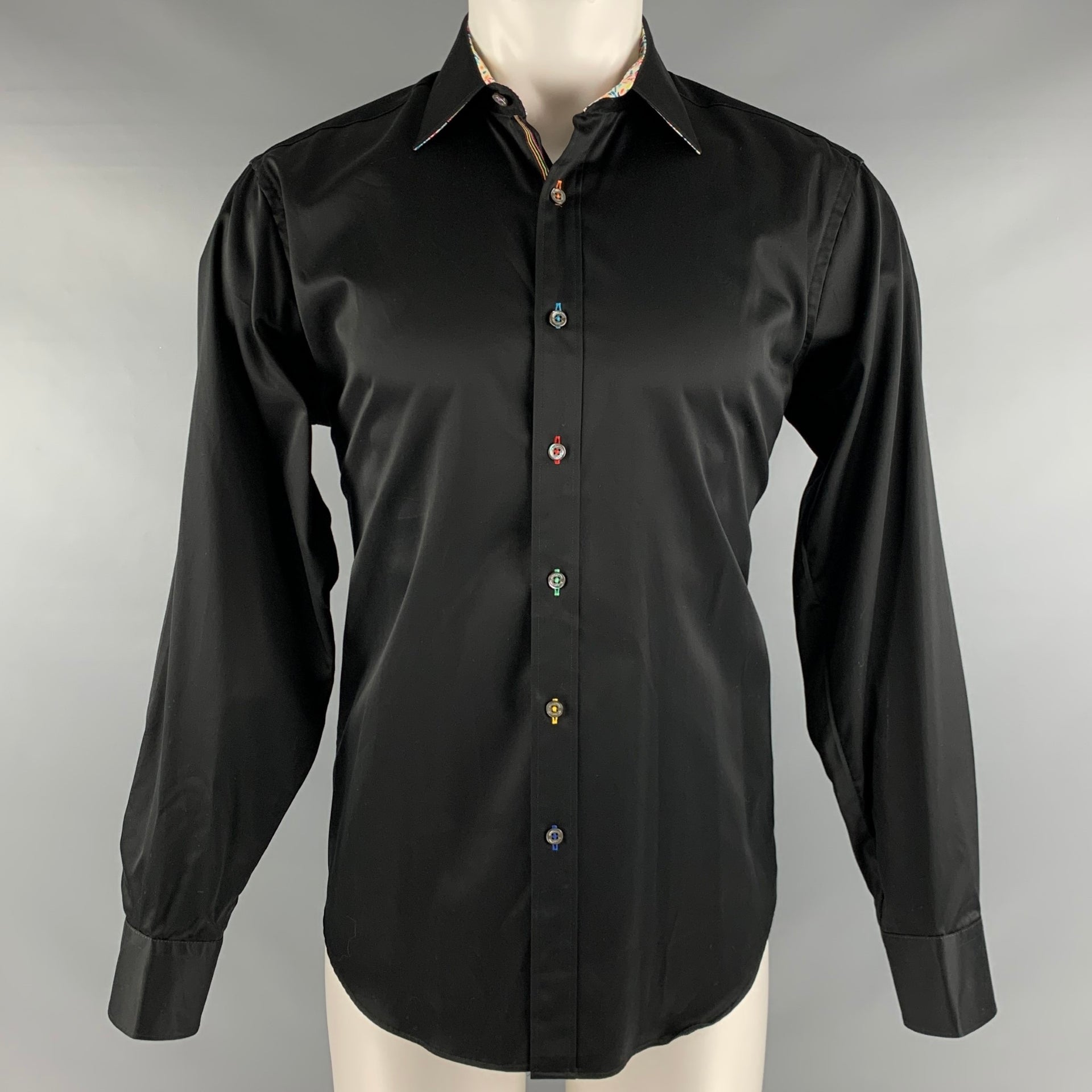 bugatchi uomo dress shirt BUGATCHI UOMO Size M Black Multicolour Cotton Long Sleeve Shirt – Sui  Generis Designer Consignment