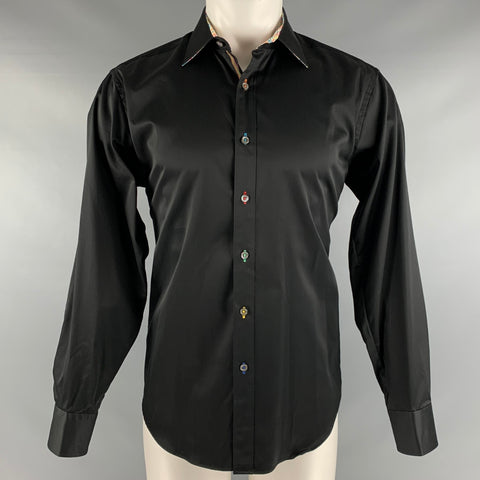 BUGATCHI UOMO Taille M Chemise à manches longues en coton multicolore noir