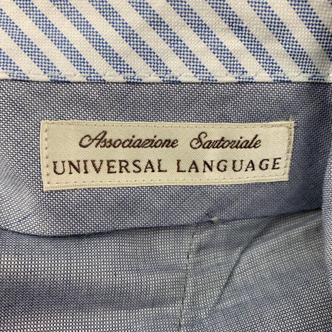 UNIVERSAL LANGUAGE Taille 28 Pantalon habillé à revers en laine marine