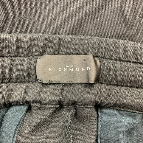 JOHN RICHMOND Size M Black Polyester Blend Elastic Waistband Sweatpants