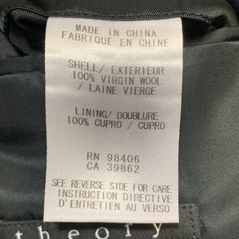 THEORY 40 Regular Charcoal Nailhead Wool Single Breasted Sport Coat