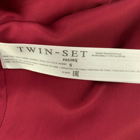 TWIN-SET by Simona Barbieri Size 2 Burgundy Polyester Sleeveless Dress