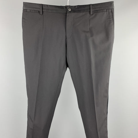 DOLCE & GABBANA Size 34 / IT 50 Black Wool Blend Zip Fly Dress Pants