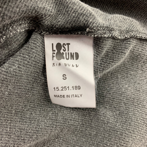 LOST &amp; FOUND Camiseta de algodón desgastada gris talla S