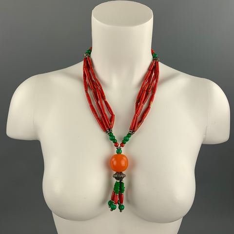ZYRLAT Red Beaded Necklace